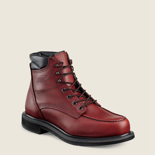 Work Støvler Herre - Red Wing Supersole® - 6-Inch Soft Toe - Bordeaux - LEMUAF-021